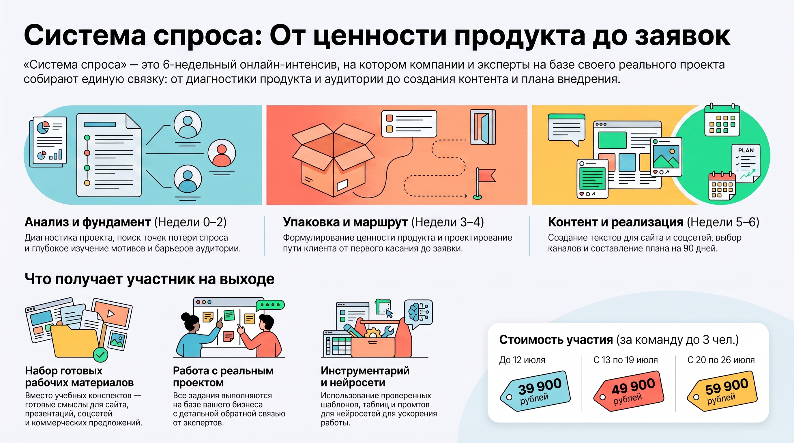 Система спроса для бизнеса: упаковка продукта, ценностное предложение, маршрут клиента, продвижение и заявки